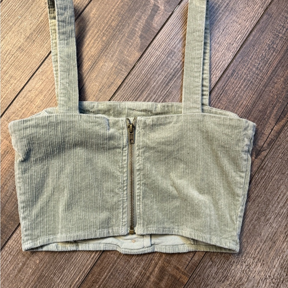 Corduroy crop top by forever 21 size small